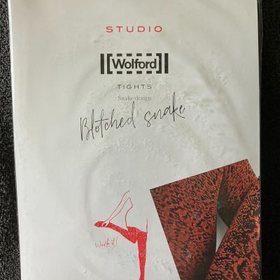 Wonderful Wolford BLOTCHED SNAKE Red Rust / Black Large L XL